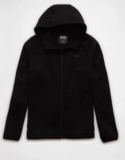 AE 24/7 Training Zip-Up Hoodie Black -American Eagle Fashion 0196 2459 001 f
