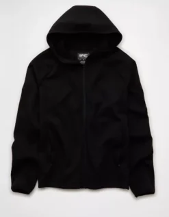 AE 24/7 Zip-Up Hoodie Black -American Eagle Fashion 0196 2605 001 f