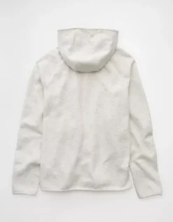 AE 24/7 Zip-Up Hoodie Heather Frost -American Eagle Fashion 0196 2609 062 b
