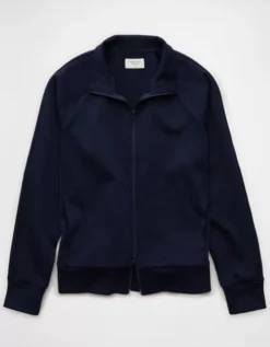 AE 24/7 Pique Track Jacket Rich Navy -American Eagle Fashion 0196 2632 405 f