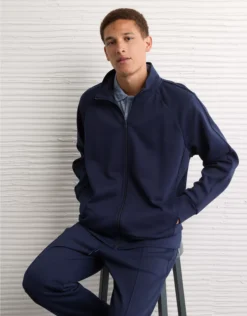 AE 24/7 Pique Track Jacket Rich Navy