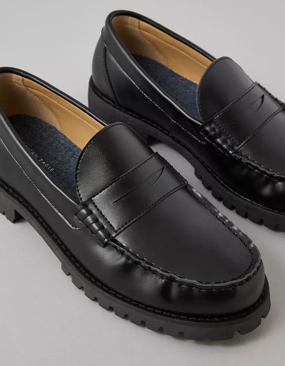 AE Lug Loafer Shoe Black 2 AE Lug Loafer Shoe Black - Image 2