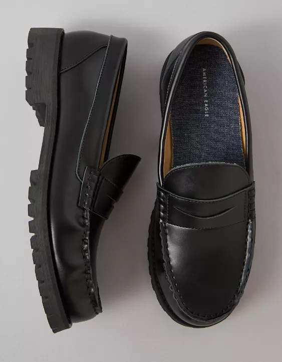 AE Lug Loafer Shoe Black 3 AE Lug Loafer Shoe Black - Image 3