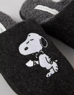 AE Men's Snoopy Slipper Black -American Eagle Fashion 0213 7807 001 d1