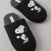 AE Men's Snoopy Slipper Black