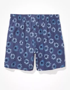 AEO Floral Stretch Boxer Short Blue -American Eagle Fashion 0220 0015 400 b