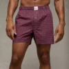 AEO Plaid Stretch Boxer Short Mauve
