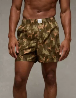 AEO Camo Deer Stretch Boxer Short Olive