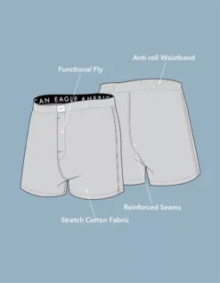 AEO Men's Sailboats Stretch Boxer Short Navy -American Eagle Fashion 0220 0102 410 d3