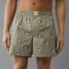 AEO Men's Snoopy Fishing Stretch Boxer Short Green