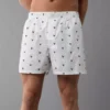 AEO Men's Tiny Eagles Stretch Boxer Short White