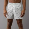 AEO Men's Anchors Stretch Boxer Short White