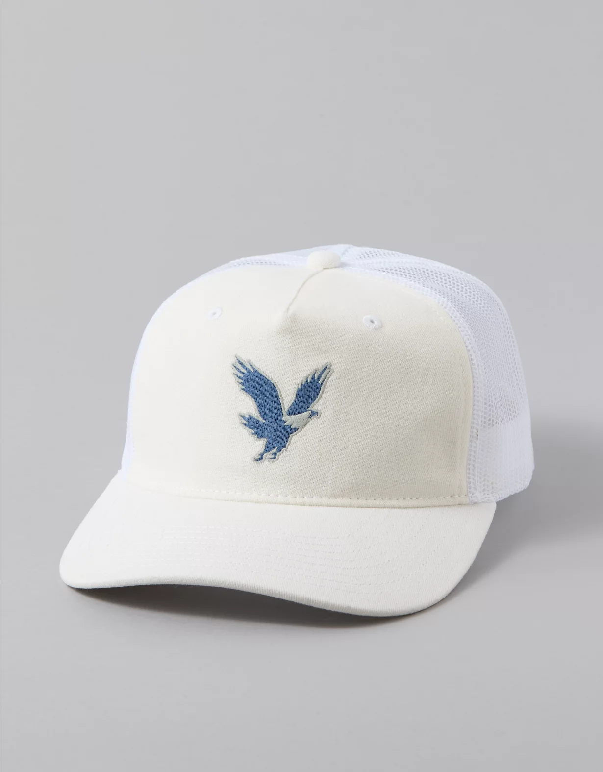 AE Eagle Twill Trucker Hat White 1 AE Eagle Twill Trucker Hat White