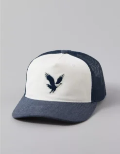 AE Eagle Twill Trucker Hat Navy