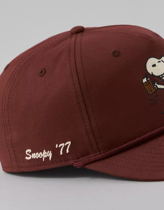 AE Snoopy Baseball Hat Wine 5 AE Snoopy Baseball Hat Wine - Image 5