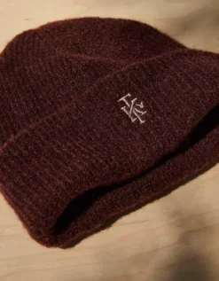 AE X Tru Kolors Double Layer Ribbed Beanie Burgundy -American Eagle Fashion 0222 8488 613 b