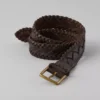 AE Braided Leather Belt Brown