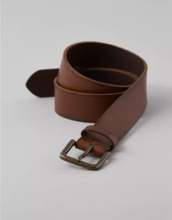 AE Single-Prong Leather Belt Brown