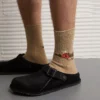 AE Graphic Terry Crew Socks Oatmeal