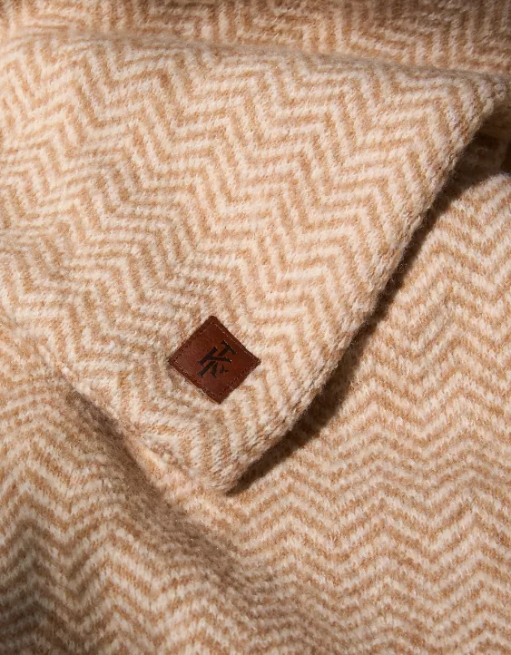 AE X Tru Kolors Knit Herringbone Scarf Camel 3 AE X Tru Kolors Knit Herringbone Scarf Camel - Image 3