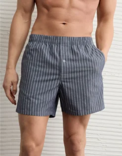 AEO Men's Poplin Pocket Boxer Short Midnight