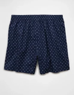 AEO Men's Polka Dots Poplin Pocket Boxer Short Navy -American Eagle Fashion 0231 0132 410 b
