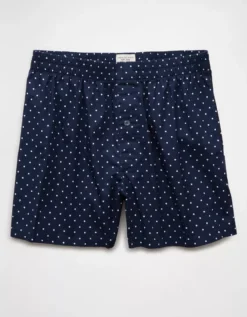 AEO Men's Polka Dots Poplin Pocket Boxer Short Navy -American Eagle Fashion 0231 0132 410 f