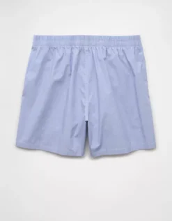 AEO Men's Poplin Pocket Boxer Short Blue -American Eagle Fashion 0231 4197 400 b