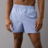 AEO Men's Poplin Pocket Boxer Short Blue
