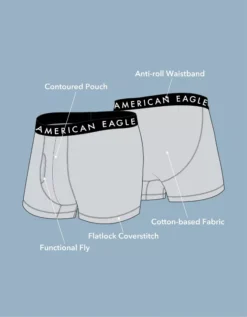 AEO Men's 3" Classic Boxer Brief 3-Pack Multi -American Eagle Fashion 0234 4144 900 d3
