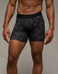 AEO Floral 6" Classic Boxer Brief Black