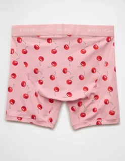 AEO Men's Cherries 6" Classic Boxer Brief Pink -American Eagle Fashion 0235 0202 615 b