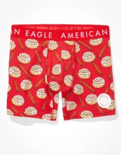 AEO Cinnamon Buns Scratch + Sniff 6" Classic Boxer Brief -American Eagle Fashion 0235 3426 600 f
