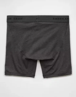 AEO Men's Solid 6" Classic Boxer Brief Charcoal -American Eagle Fashion 0235 4075 008 b