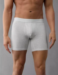 AEO Men's 6" Classic Boxer Brief Light Gray