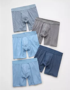 AEO Men's 6" Classic Boxer Brief 5-Pack Multi