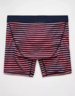 AEO Men's Striped 6" Classic Boxer Brief Rose -American Eagle Fashion 0235 4849 639 b