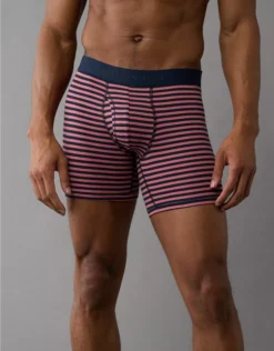 AEO Men's Striped 6" Classic Boxer Brief Rose