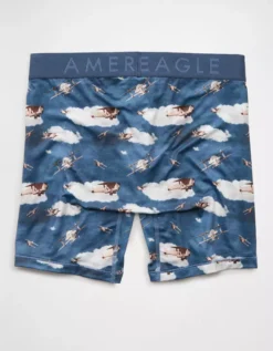AEO Men's Planes 6" Flex Boxer Brief Blue -American Eagle Fashion 0236 0001 400 b