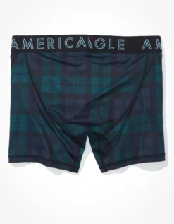AEO Plaid 6" Flex Boxer Brief Navy -American Eagle Fashion 0236 0047 410 b