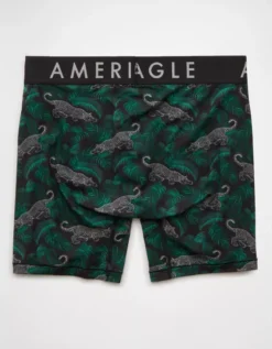 AEO Men's Cougar 6" Flex Boxer Brief Black Charcoal -American Eagle Fashion 0236 0050 056 b