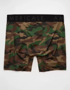 AEO Men's Camo Print 6" Flex Boxer Brief Brown -American Eagle Fashion 0236 0107 200 b