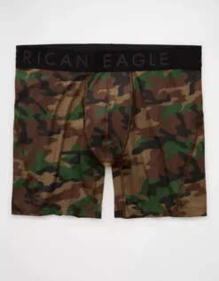 AEO Men's Camo Print 6" Flex Boxer Brief Brown -American Eagle Fashion 0236 0107 200 f