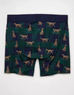 AEO Men's Dog Print 6" Flex Boxer Brief Navy -American Eagle Fashion 0236 0128 410 b