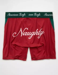 AEO Men's Christmas 6" Flex Boxer Brief Green -American Eagle Fashion 0236 0132 300 b