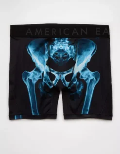 AEO Men's Skeleton6" Flex Boxer Brief Black -American Eagle Fashion 0236 0175 001 f