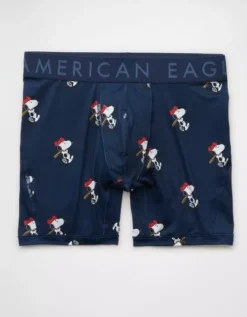 AEO Men's Snoopy 6" Flex Boxer Brief Navy -American Eagle Fashion 0236 0216 410 f