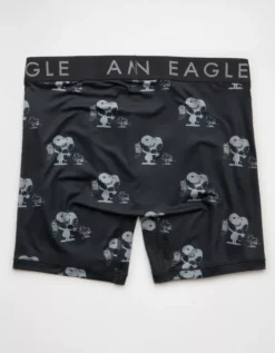 AEO Men's Snoopy Cheers 6" Flex Boxer Brief Black -American Eagle Fashion 0236 0269 001 b