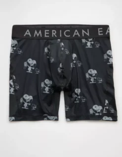 AEO Men's Snoopy Cheers 6" Flex Boxer Brief Black -American Eagle Fashion 0236 0269 001 f