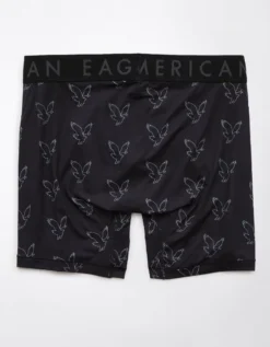 AEO Men's Eagle 6" Flex Boxer Brief Black -American Eagle Fashion 0236 4035 001 b